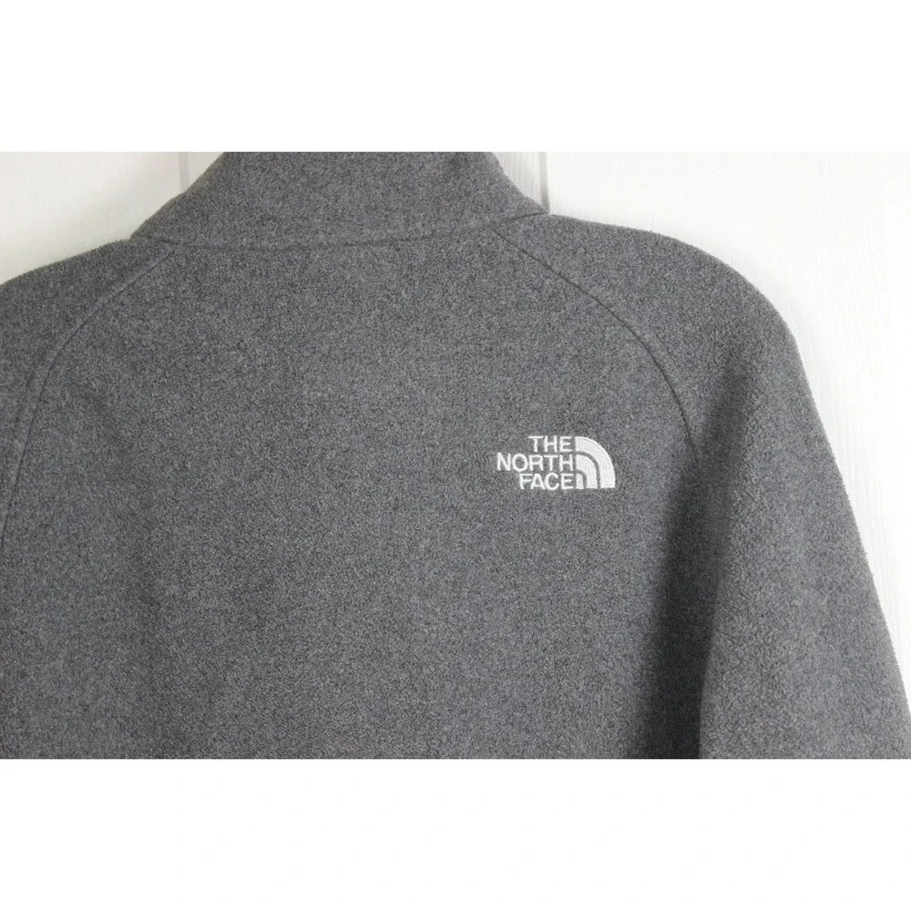 The North Face Men's Fleece Jacket Grey Full Zip Warm Outdoor Casual Size Large‎